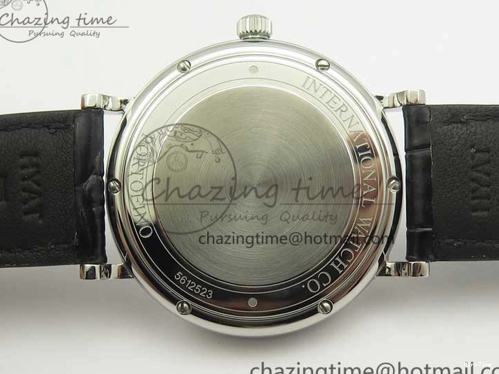 MIROTIME 0812 Portofino Automatic SS MKF 1:1 Best Edition White Dial On Black Leather Strap MIYOTA 9015 V Original 7204